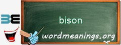 WordMeaning blackboard for bison